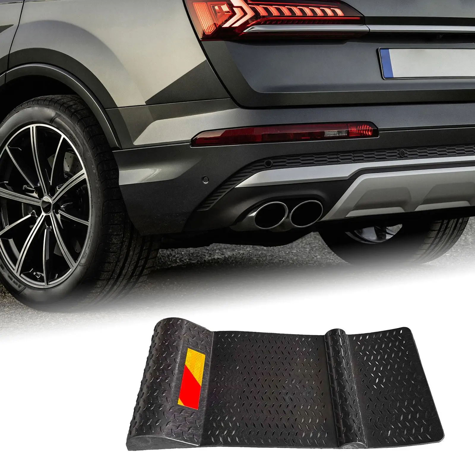 حصيرة ركن المرآب دليل العجلة سهلة التركيب مثبت عجلة الإطارات المضادة للانزلاق للشاحنات المرآب المركبات السيارات #4