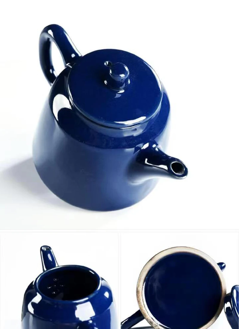 High Quality Noble Blue Porcelain Teapot Pot for Tea Kettle Chinese Tea Set and Coffee Teaware Teapots Puer Cup Mug Service Clay