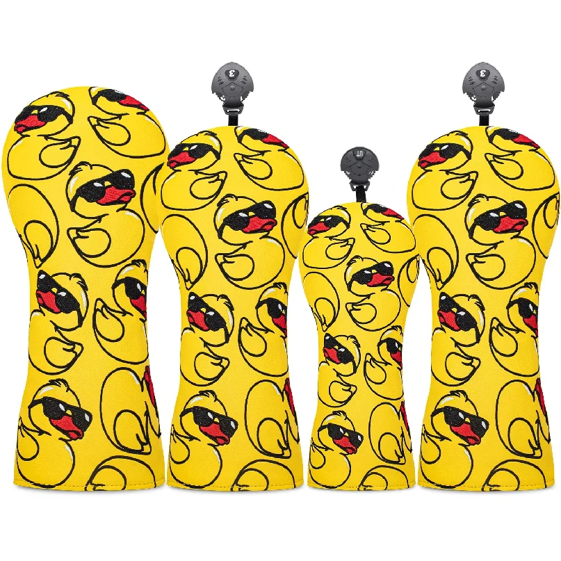 1pc Golf Club Protective Cover, Small Yellow Duck Pattern Design, Golf Club Accessories, Dust-Proof and Durable Head Cover