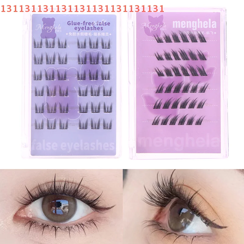 36 stuks voor beginners dames make-up accessoire sprookjesachtige lijmvrije valse wimpers eenvoudig aan te brengen gesegmenteerde clusters