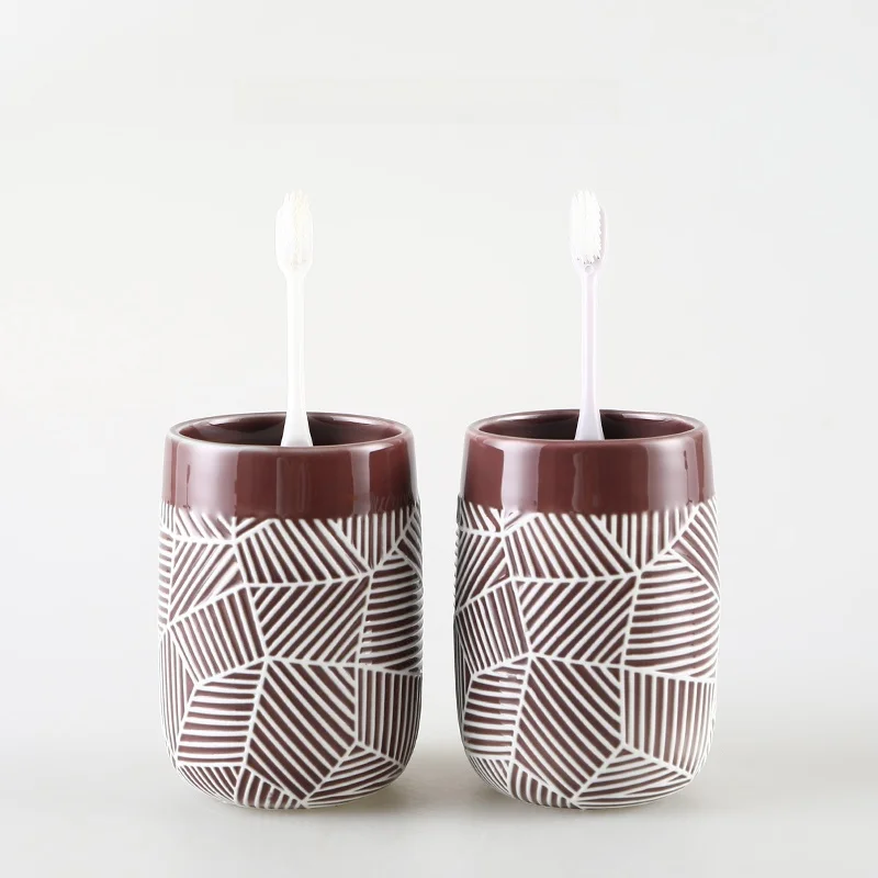 

KULE HOME Cerc Toothbru Cup Simple Couple Sle Creative Batoom Waing Mouth Cup Fly Personal Hygiene Tool