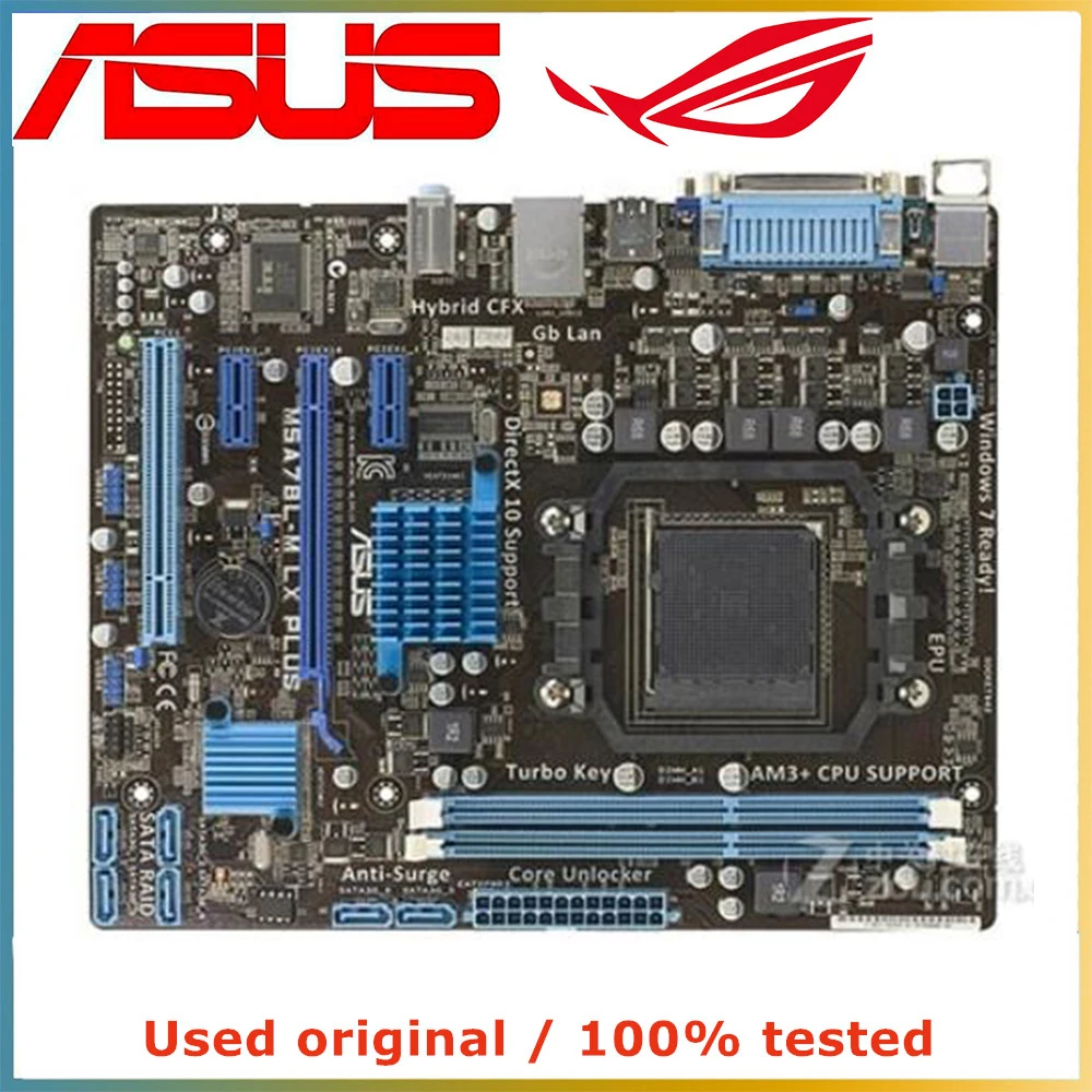 

For ASUS M5A78L-M LX PLUS Computer Motherboard AM3+ AM3 DDR3 16G For AMD 760G Desktop Mainboard USB2.0 SATA II