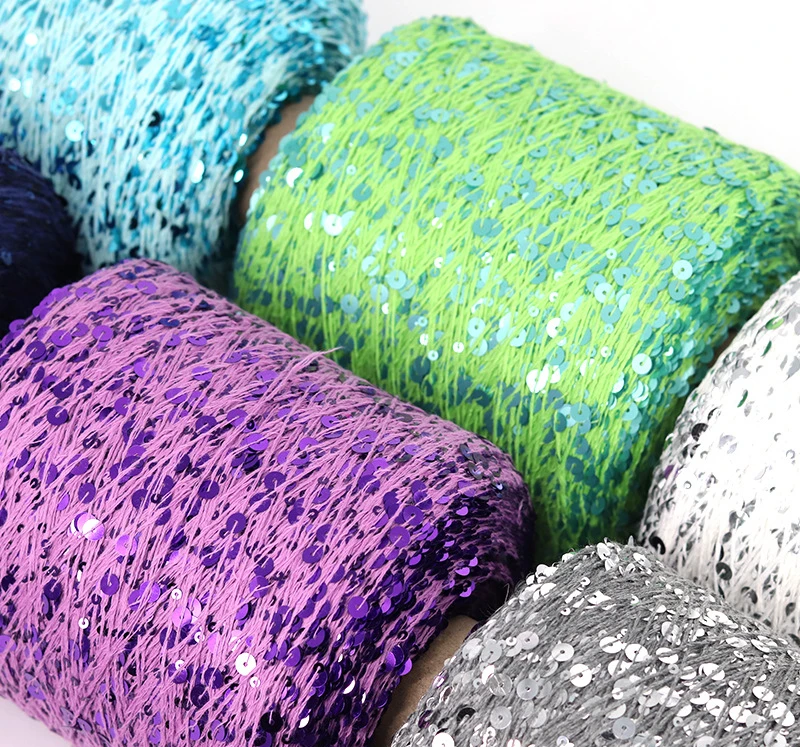 50 g/Knäuel, 49 Farben, goldenes Silber-Paillettengarn, glitzernde Glitzerfäden, Stricken, Lurex, Häkeln, Pullover, Basteln, DIY-Tasche – Detail 3