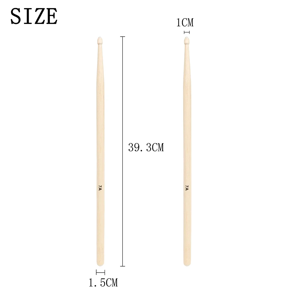 IRIN 7A Drum Sticks Set 12Pairs Hand Polish Maple Wood Drumsticks Drum Racks Professional Percussion Instrument Accessories