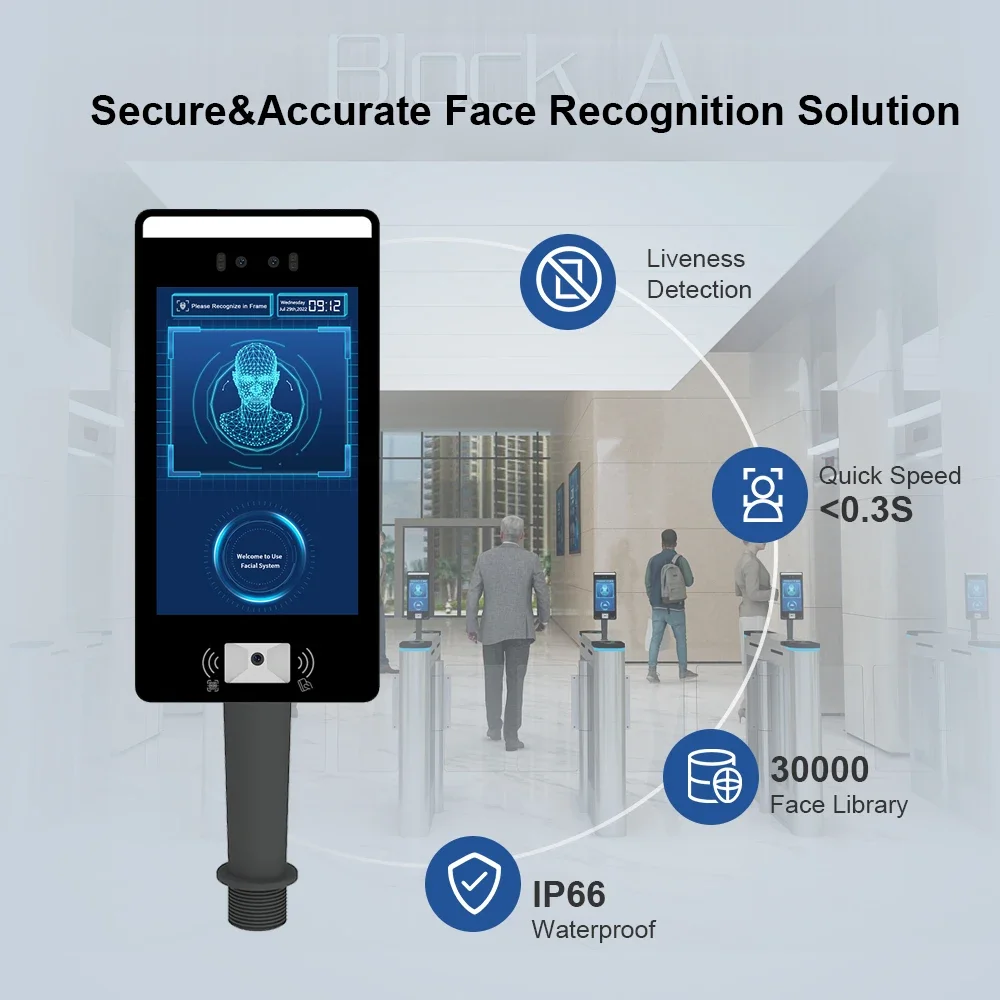 Câmera De Detecção De Reconhecimento Facial Binocular, Rastreamento Alimentado Por IA, Reconhecimento Facial Biométrico, Sistema De Controle De Acesso De Segurança