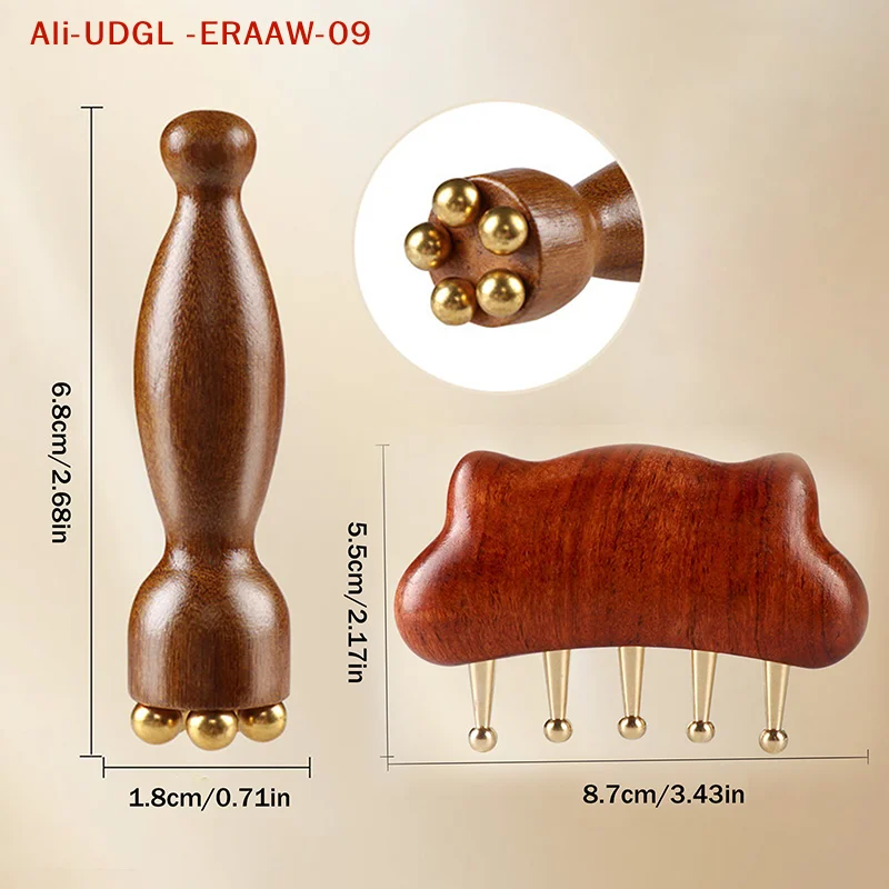 

Массажер для лица в форме стручка лотоса, инструмент для физиотерапии, массажные палочки из сандалового дерева для лица и глаз, Гуаша для ухода за кожей лица