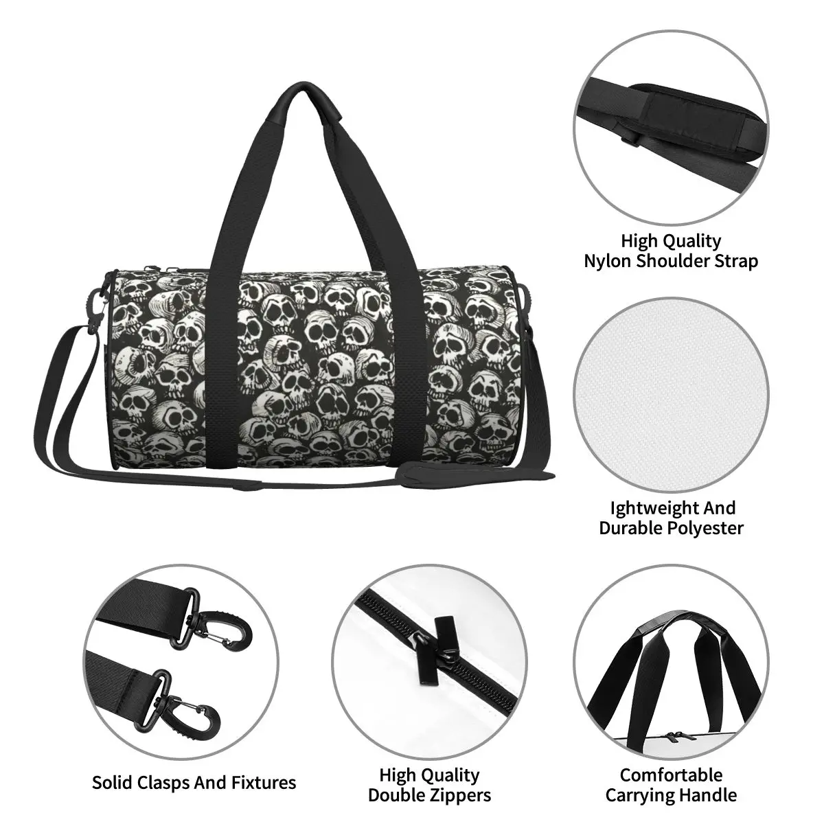 Anime japonês bereserk impresso sacos de desporto viagem saco de ginásio acessórios bolsas vintage casal personalizado saco de fitness à prova dwaterproof água