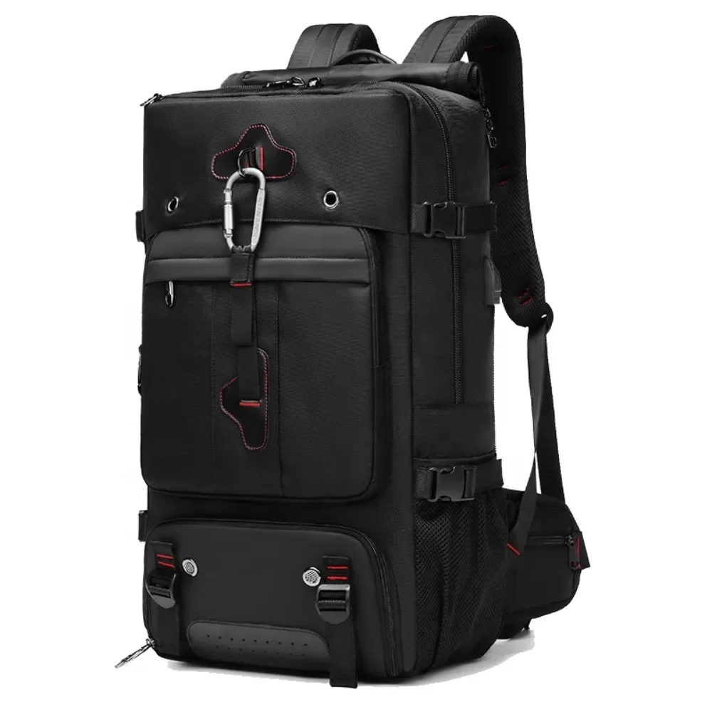 Mochila de viaje para hombre, morral de negocios expandible con USB, gran capacidad, impermeable, a la moda, para ordenador portátil, 15,6/17,3