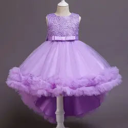 Flower Girls Princess Sequins Baby Wedding Christmas Party Trailing Dress Teenager Children Kids Elegant Dresses For 3-14 Years