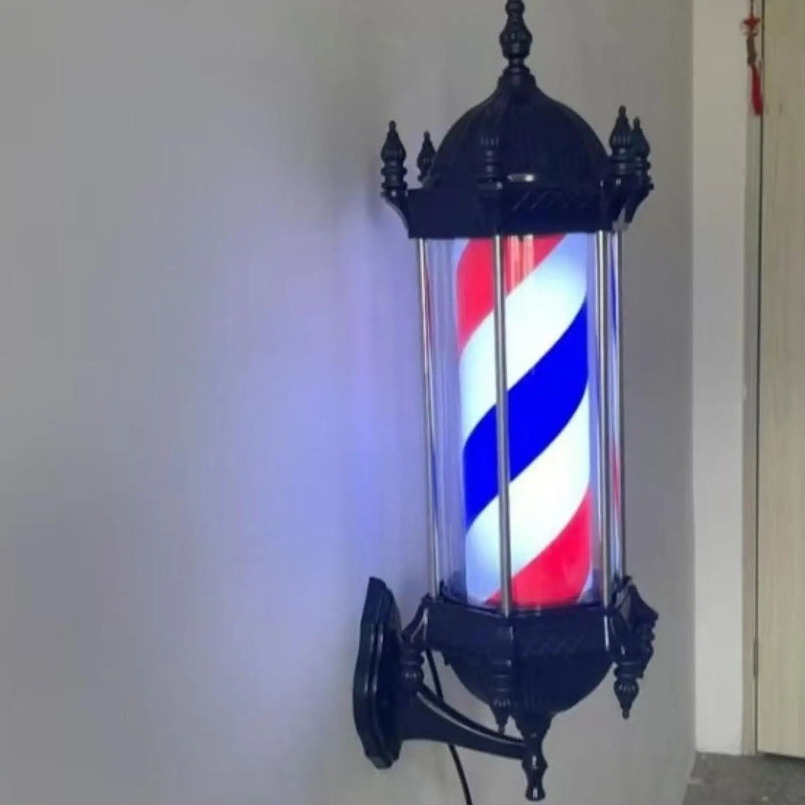 

Barber Pole Light Hairdressing Rotating LED Sign Barbershop Light Fixture