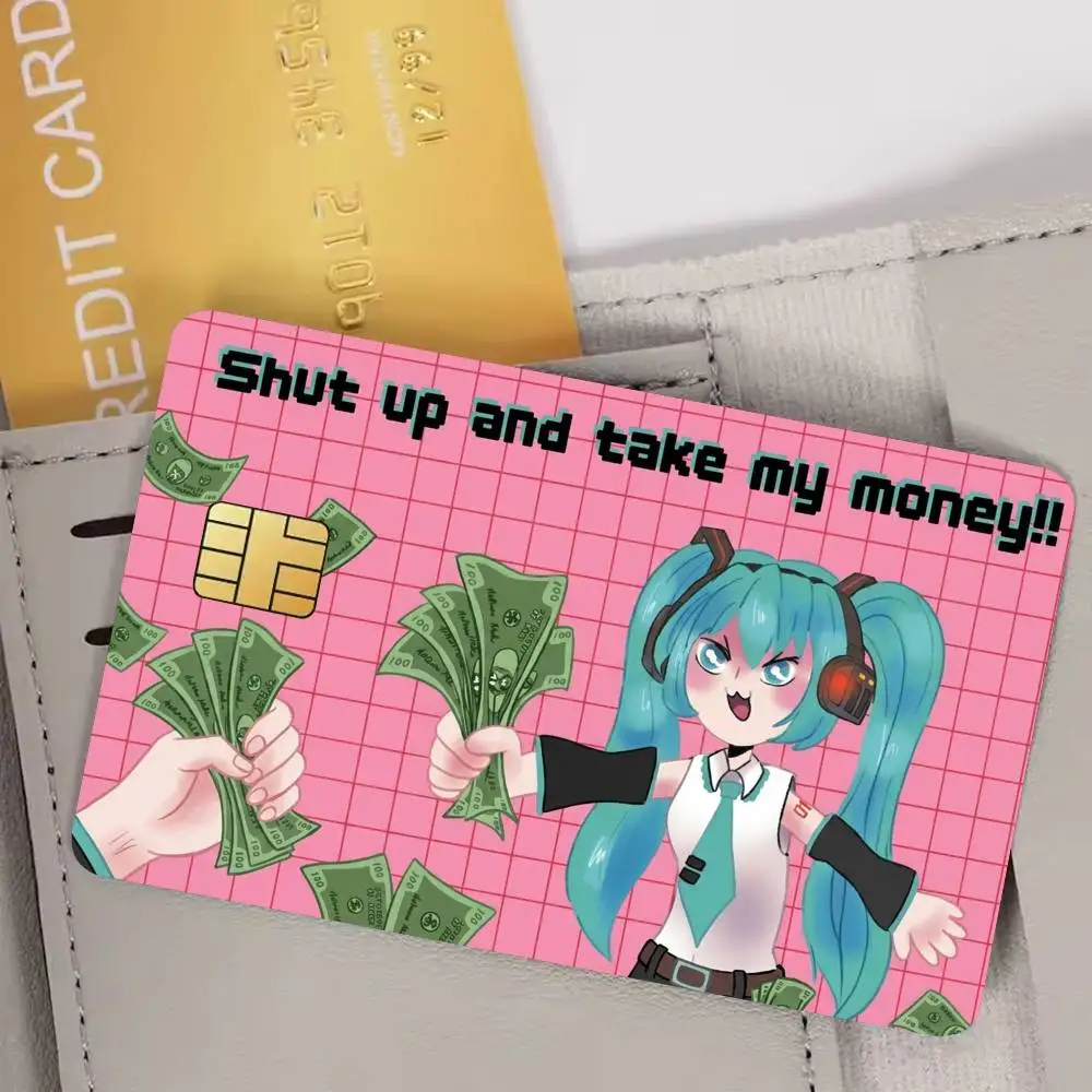 Shut Up And Take My Money Bank Credit Cards Bus Pass Stickers Cool Decoration Waterproof 4PCS Card