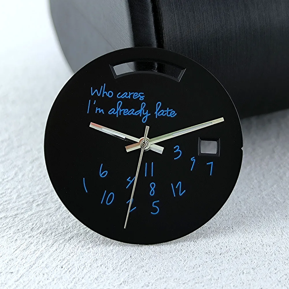 Quadrante Miyota8285 da 31 mm Logo personalizzato Quadrante nero No quadrante luminoso adatto per accessori per orologi con movimento Miyota 8285