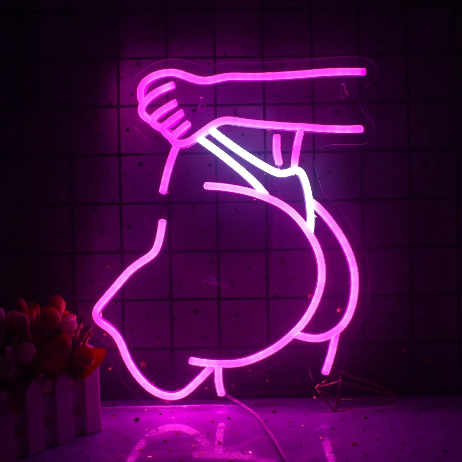 Decorazione della stanza con insegna al neon a LED per donna sexy alimentata tramite USB con interruttore per luci per decorare la parete della camera da letto estetica della camera da letto del bar della festa