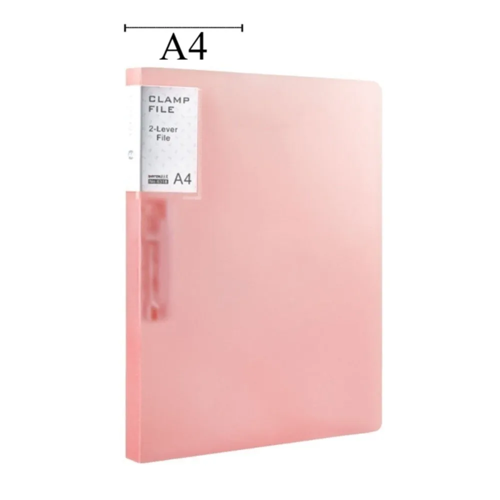 Transparante A4-map met dubbele clip Modeontwerp Dubbele clipmap Frisse stijl Klein formaat gegevensopslagmap