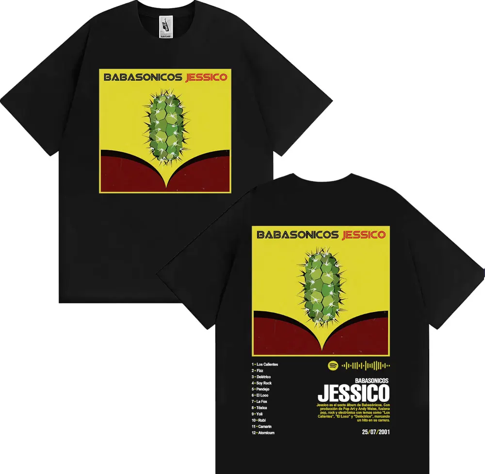 

Rock Band Babasonicos Jessico Graphic T-shirt Man Fashion Vintage Short Sleeve T-shirts Men Women Comfort European Size T Shirts