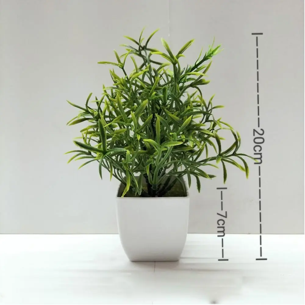 Mini Fake Potted Flowers False Plants Bonsai Potted Ornaments Table Decor Artificial Flower Home Garden Decor