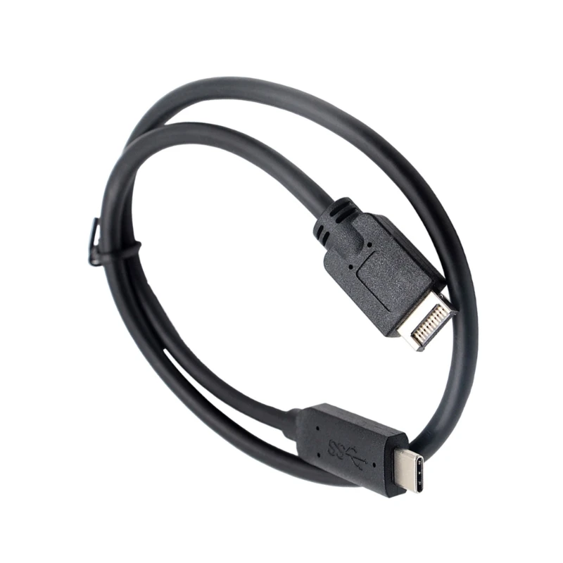 Flexible Type Male USB3.1 Front Panel Header to USB C Type C Extension Cable Secure Connection&Compatibility 30cm/50cm