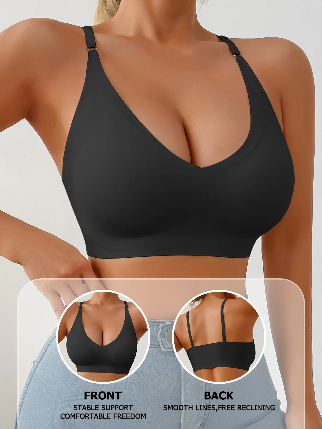 Women'S Breathable Shockproof Sports Bra, Adjustable Straps, Seamless Comfortable Design, Essential for Exercise And Fitness,