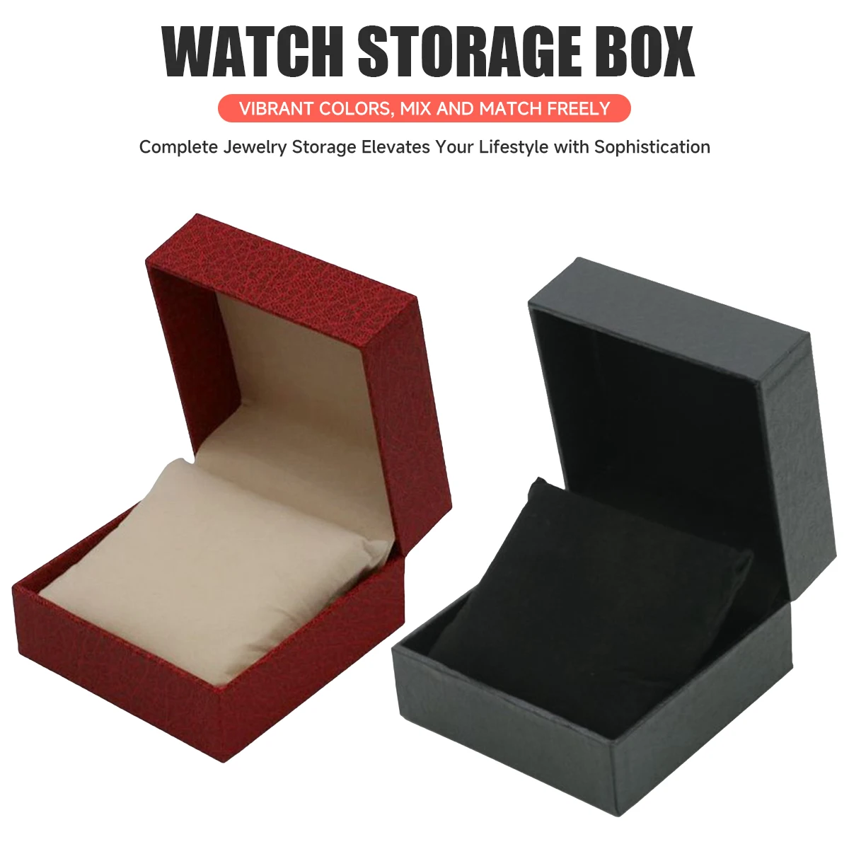 Luxury Watch Case PU Leather Jewelry Wrist Watches Display Holder Storage Box Organizer Case Gifts Money Box Leather Storage Box