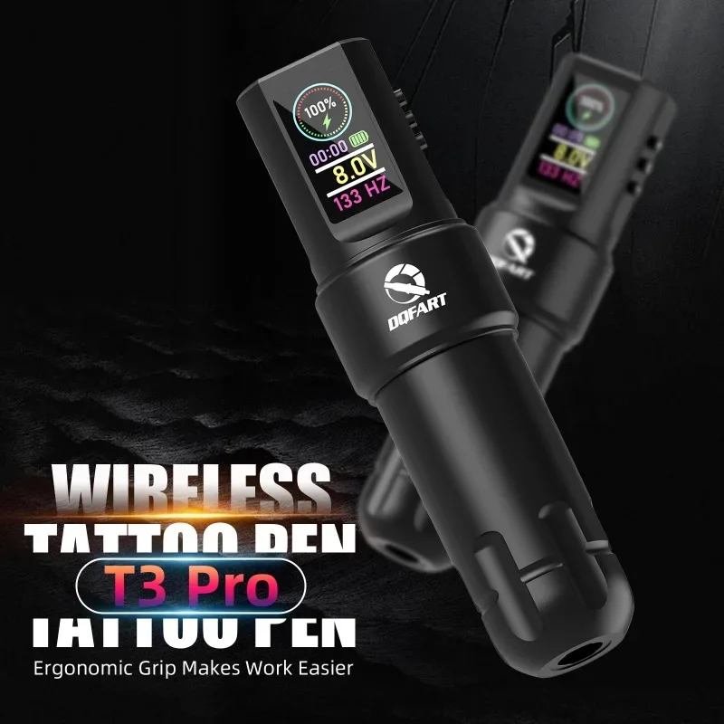 

T3pro Wireless Tattoo Pen Color Screen Battery Pen Tattoo Tool Direct Drive Tattoo Machine Single Battery Large CapacityPortable