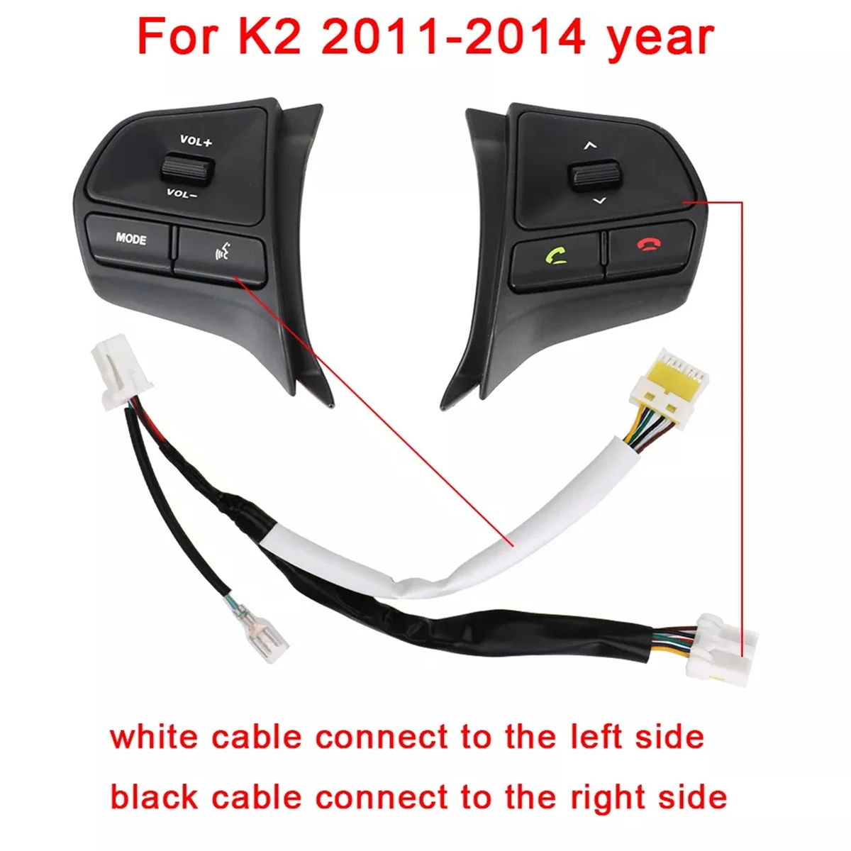 

Steering Wheel Cruise Control Switch Multifunction For KIA RIO K2 2011-2014 With Backlight