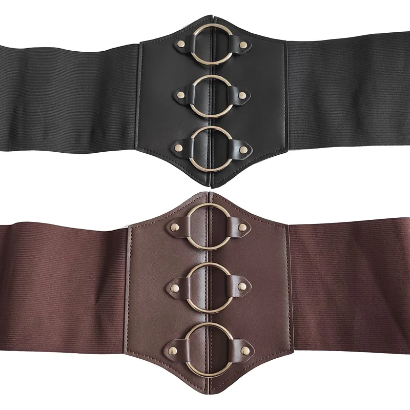 Fashionable Gothic Corset Belt Waistband for Punk Women Pirate Medieval Cosplay Costume Corset Top Vintage