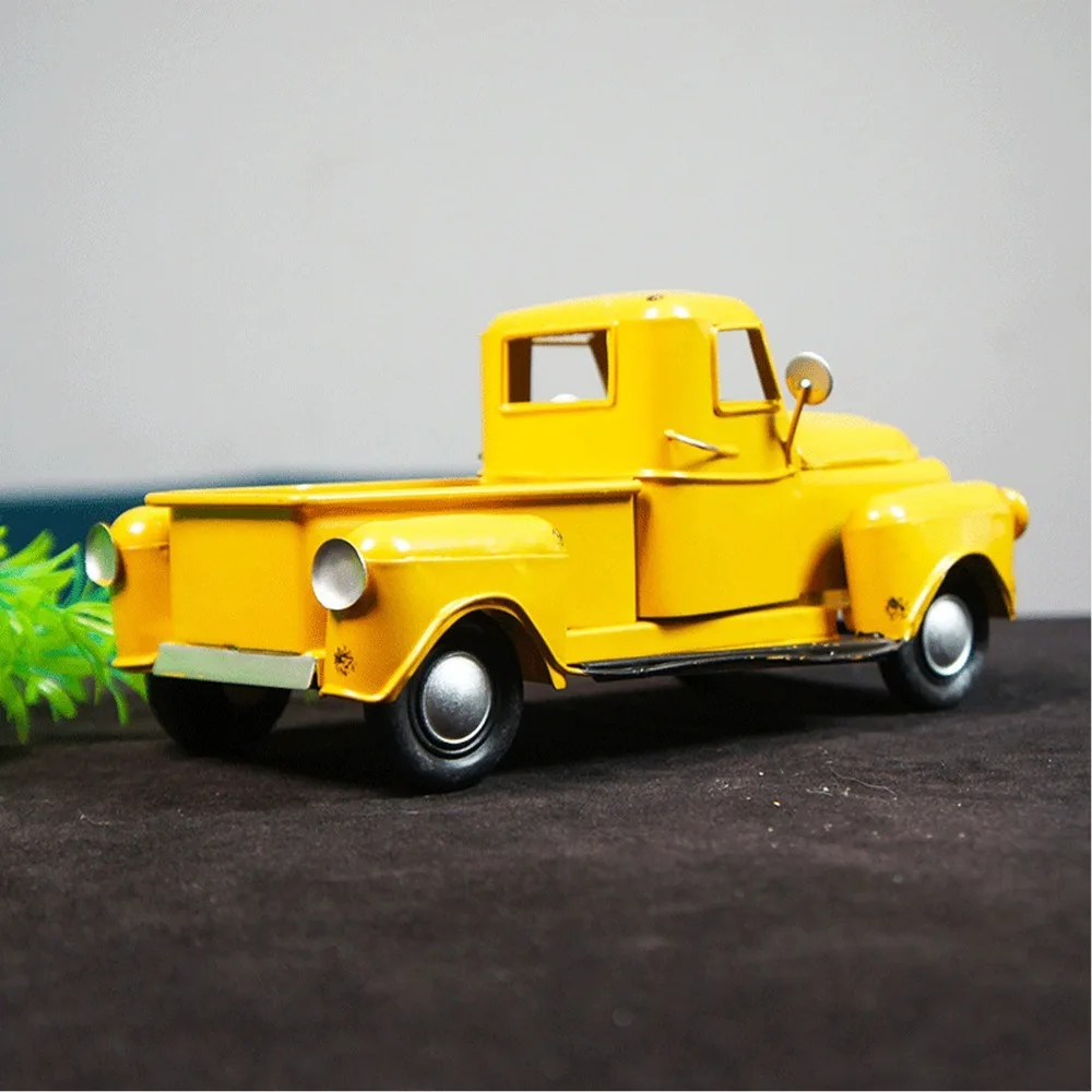 Collectible Vehicles Iron Pickup Truck Model Vintage Tabletop Pickup Truck Collectible Truck Gift Home Decoration