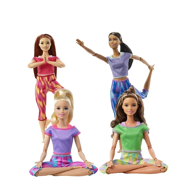 100% Original Barbie Made To Move 22 Joints Yoga Dolls for Girl Articulated Moving Joints  Kids Toys Birthday Christmas Gifts