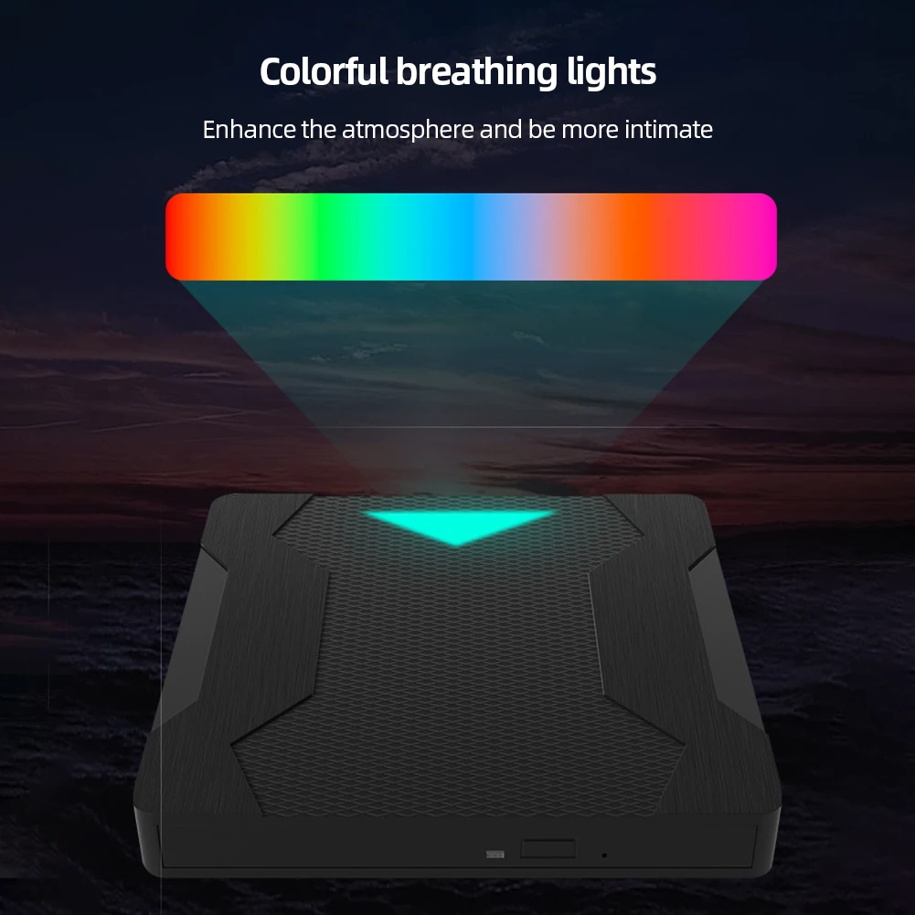 Portable External Drive USB3.0 TF SD DVD ROM Rewriter Driver Free External Optical Drive Plug and Play DVD Burner for PC Desktop