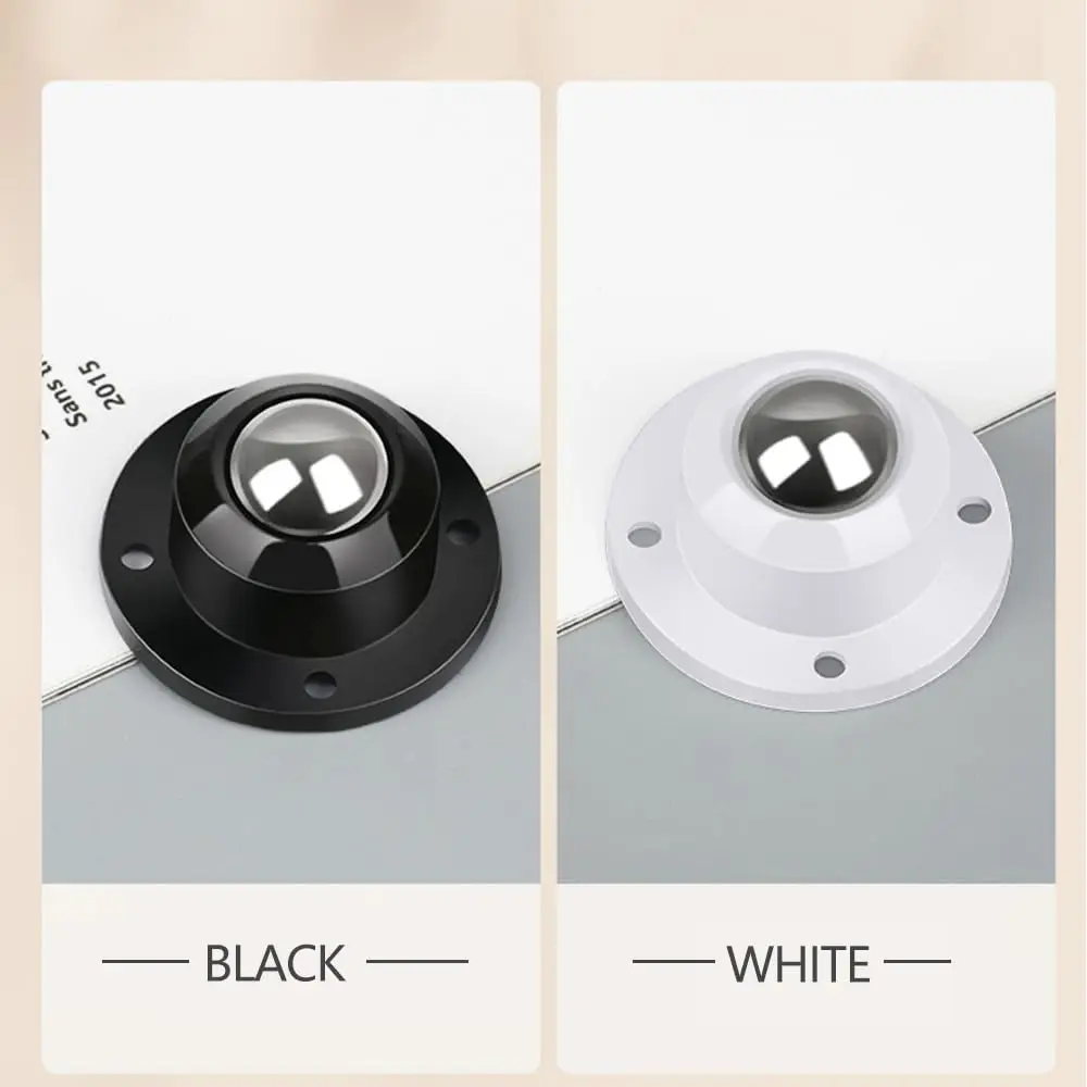 New 4Pcs Self Adhesive Mute Ball Pulley Universal Wheel Load 300Kg Furniture Casters Wheels Stainless Steel Wheel 360° Rotation