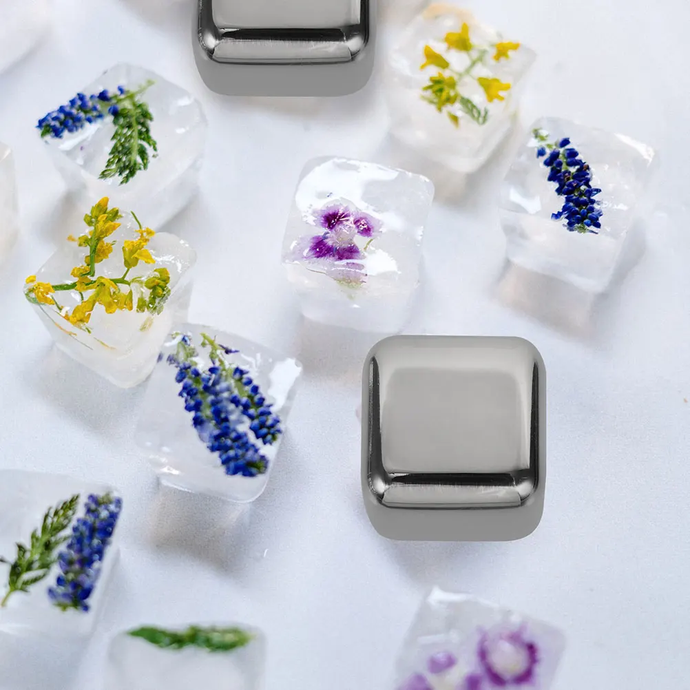 

4Pcs Stainless Steel Whiskey Stones Reusable Ice Cubes Metal Drink Cooler for Whiskey Wine Liqueurs Stainless Steel Ice Cubes