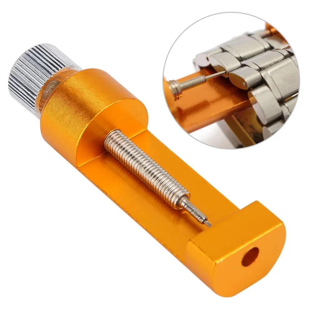 Professional Steel Watch Strap Link Pin Remover Golden Finish Watch Repair Tool Band Resize Tool Watchmakers Use