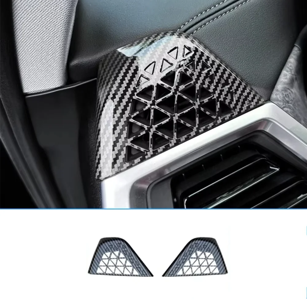 For BMW Dashboard Side Air Outlet Vent Frame Cover ABS Carbon Fiber Texture for G05 G06 G07 2023 2025 X5 X6 Car Interior Trim