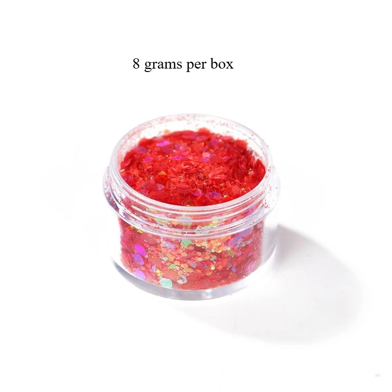 لوازم الأظافر الجديدة الليزر بريق مسمار بريق كريستال الايبوكسي الغراء مسمار الديكور بريق للأظافر الأظافر الملحقات