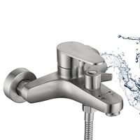 Wall Mounted Shower Faucet Dual Spout Bathroom Mixing Valve Triple Cold and Hot Water Tap Multifunctional Household Accessories