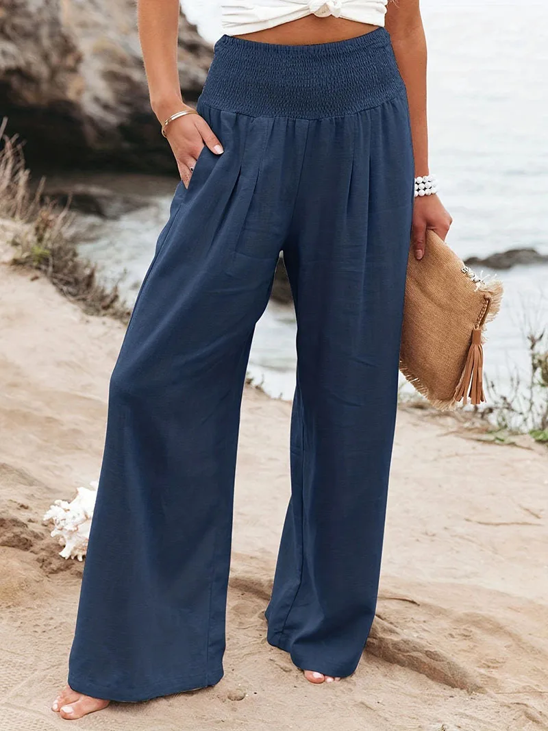 Nuovi pantaloni casual da donna primaverili, stile casual, comodi pantaloni lunghi a vita media da donna