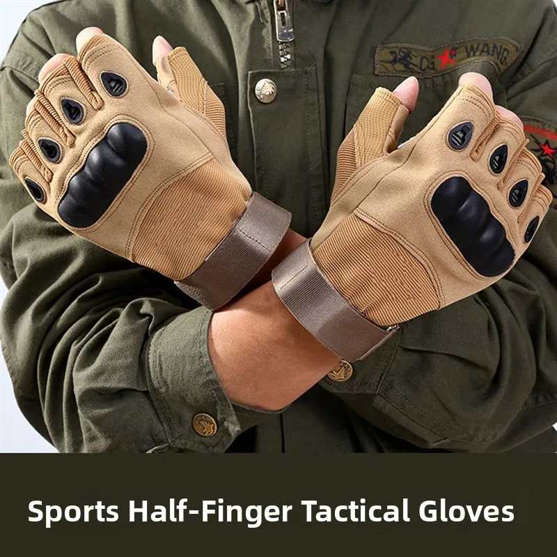 戦術戦闘用ハーフフィンガーグローブ、滑り止めパッド入りフィットネスジム用具、フルフィンガースポーツグローブ