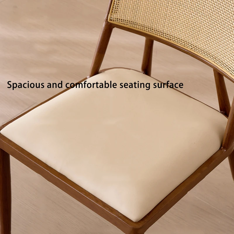 خمر الروطان مسند الظهر الطعام كرسي مع إطار الحديد الراحة الجلود مقعد مطعم كرسي المنزل الحديث المطبخ غرفة المعيشة كرسي