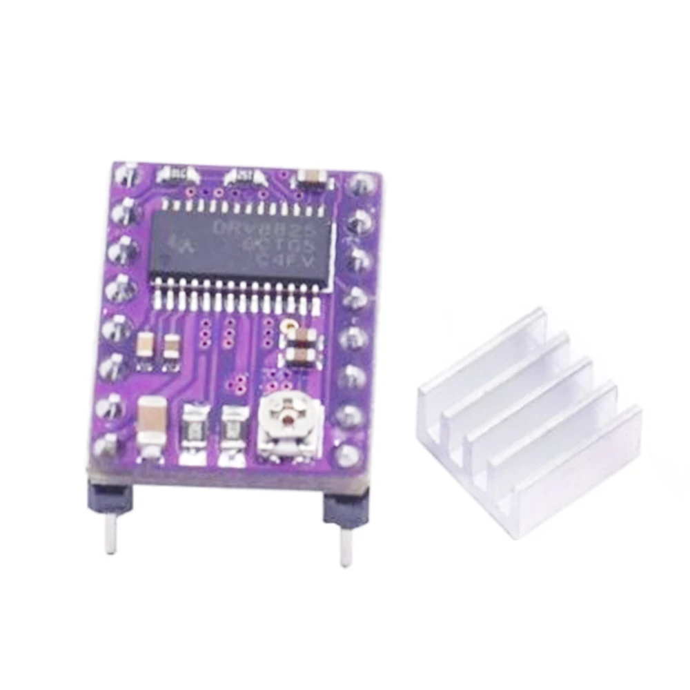 3D Printer StepStick DRV 8825 DRV8825 Stepper Motor Driver Module Carrier Reprap PCB RAMPS 1.4 + Heatsink