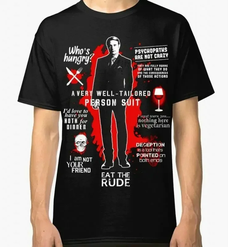 Hannibal Quotes Men'S T-Shirts Mikkelsen Tee Cotton  2019 Fashion Unisex Tee