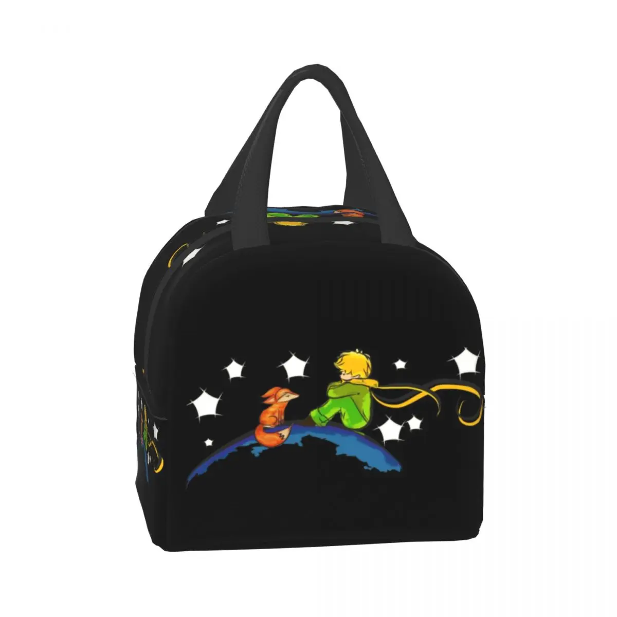 The Little Prince And Fox Lunch Bag Women Thermal Cooler Insulated Lunch Box for Work Office Portable Camping Travel Picnic Bag