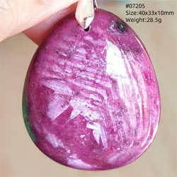 Natural Red Ruby Pendant Jewelry Women Men Beads Water Drop Gemstone Watermelon Ruby Tumbled Rubi Pendant Necklace AAAAA