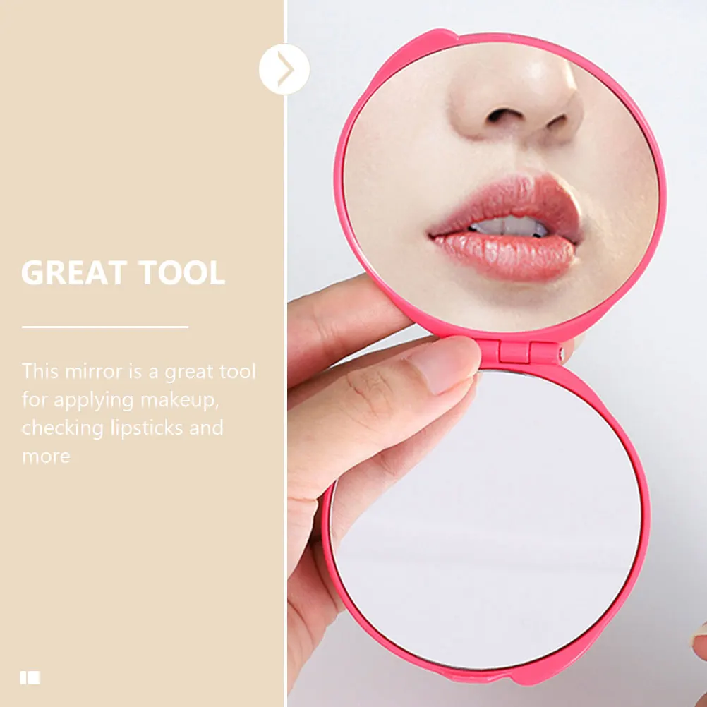 

5Pcs Mini Compact Plastic Folding Makeup Mirror Dual-Sided Clear Reflective Travel Pocket Mirror for Women Makeup Supplies