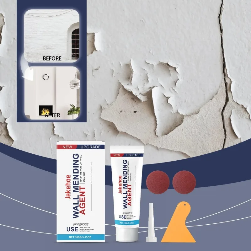 Wall Repair Paste Mouldproof Wall Crack Wall Mending Agent Wall Peeling Gap Repair Cream White Repair Paint Tool With Scraper