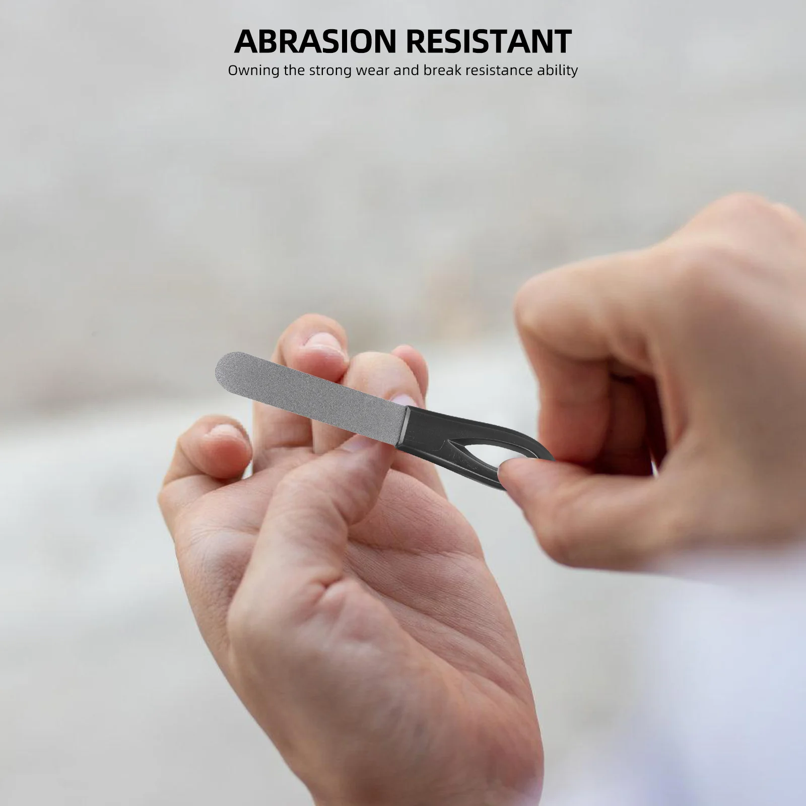 1 セットステンレス鋼コーティングされた爪やすり両面金属マニキュアツール自然な爪用ポータブル爪やすり