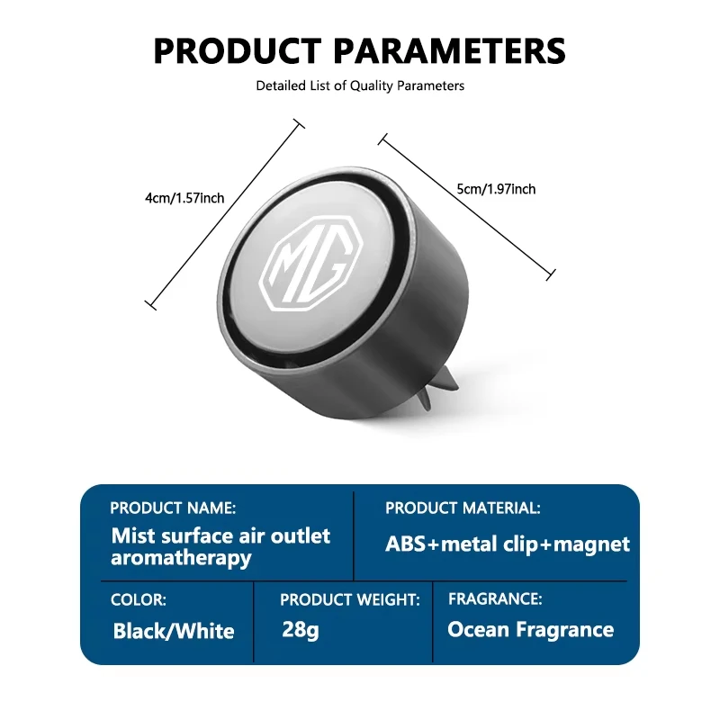 Ocean Fragrance Solid Car Vent Freshener Aromatherapy Clip Air Outlet Fragrance Accessory Fit MG 3 5 6 7 GT GS Pilot HS ZS ZX - view 6