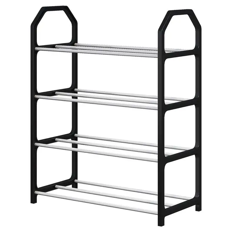 4 Tier Shoe Rack Vertical Shoe Rack Shelf Vertical Free Standing Racks Sturdy Space Saving Organizer For Home Indoor Closet