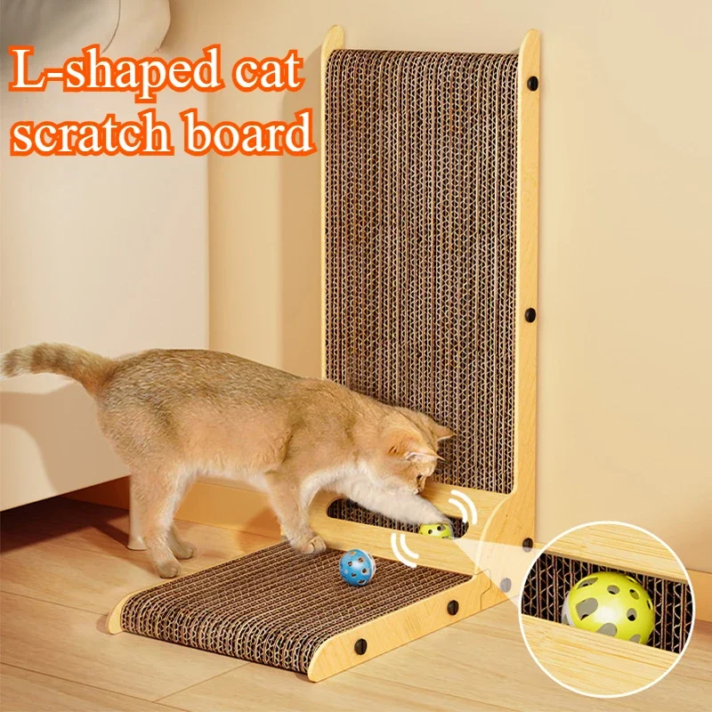 Cat Scratching Board Cat Toys  Wooden  Wear-resistant  and Scratch-resistant Post Cat Furniture Training Grinding Claw Toys Sofa