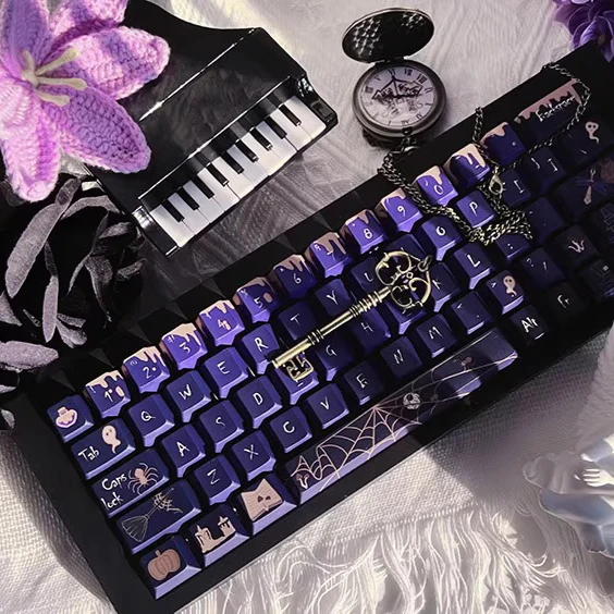 

Witch Halloween theme keycap PBT hot sublimation keys mechanical keyboard with personality original high full set