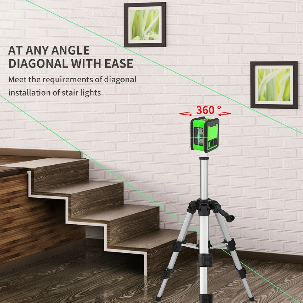 Nowa 2-liniowa poziomica laserowa Samopoziomująca poziomica laserowa z zielonymi wiązkami Wysoka precyzja Poziome pionowe narzędzie do poziomowania